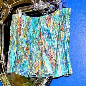 100% Silk Size 10 Boutique Skort in gorgeous Monet style print.Sporty or dressy.